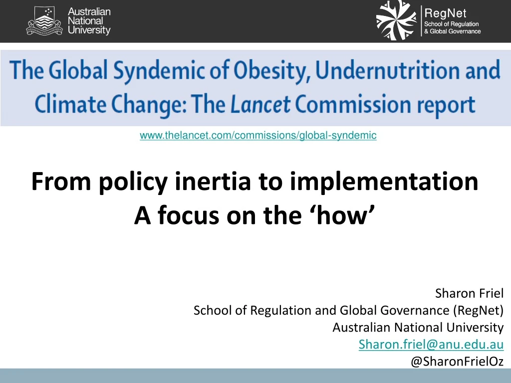 from policy inertia to implementation a focus