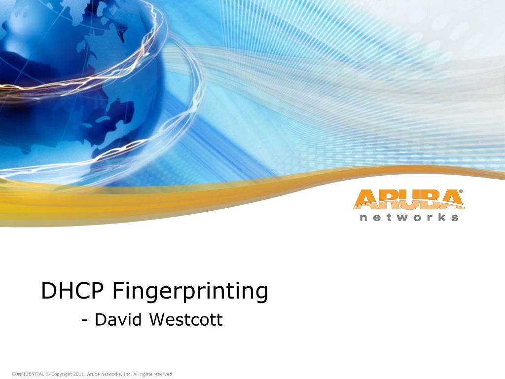 dhcp fingerprinting david westcott
