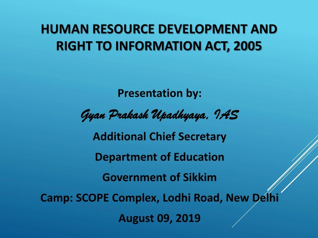 human resource development and right to information act 2005