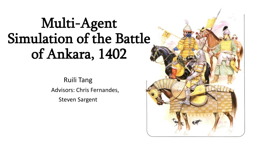 multi agent simulation of the battle of ankara 1402