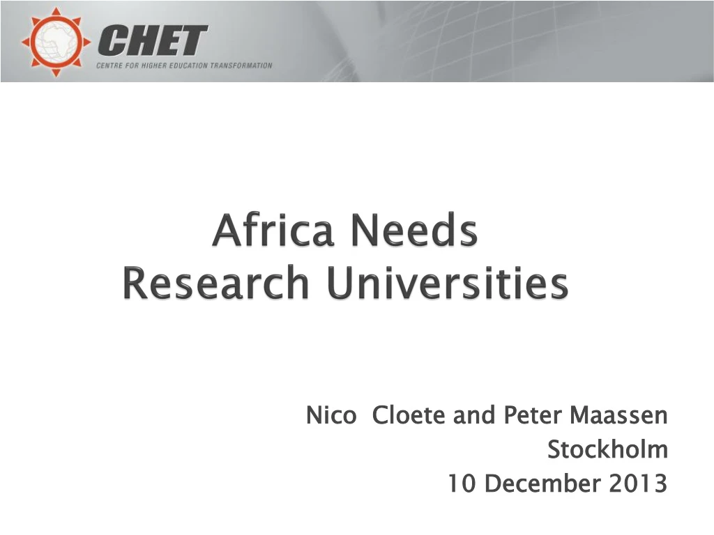 africa needs research universities