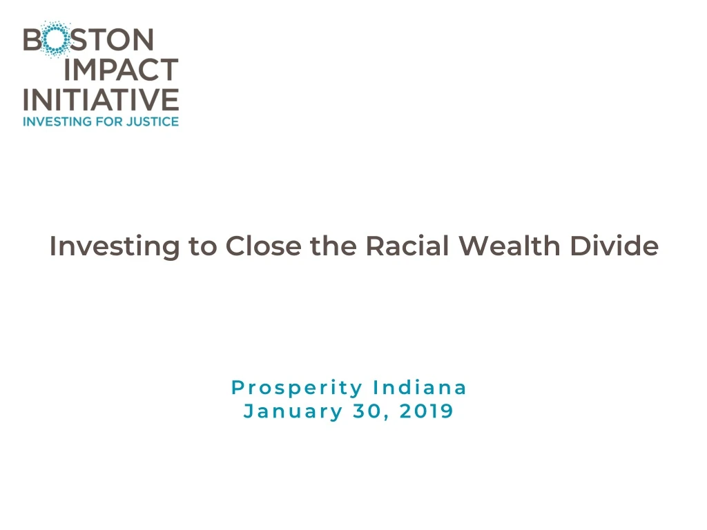 investing to close the racial wealth divide