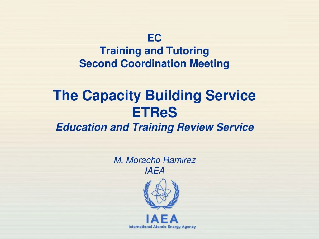 ec training and tutoring second coordination