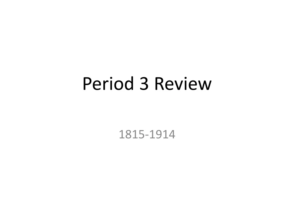 period 3 review