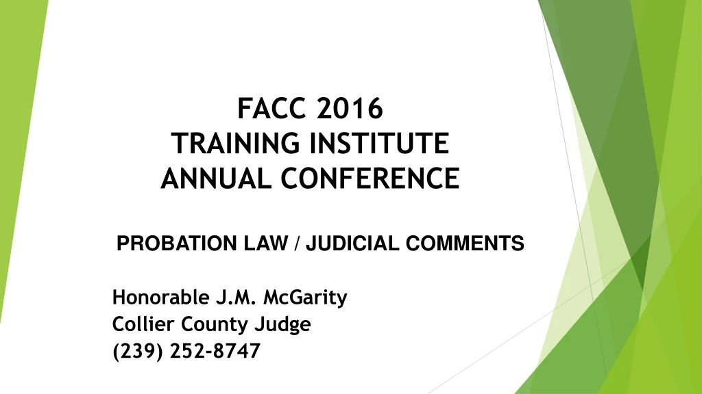 facc 2016 training institute annual conference