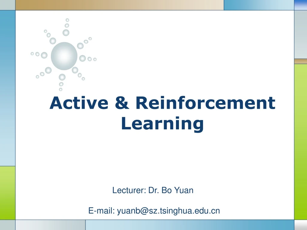 PPT - Active & Reinforcement Learning PowerPoint Presentation, Free ...