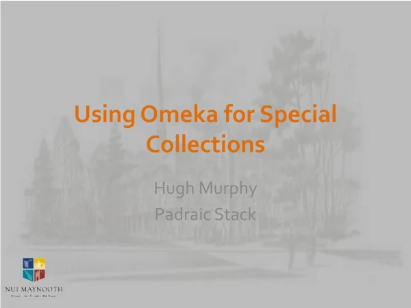 Using Omeka for Special Collections