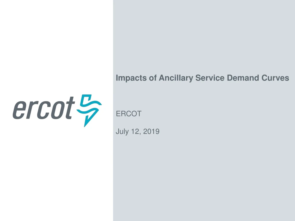 impacts of ancillary service demand curves ercot