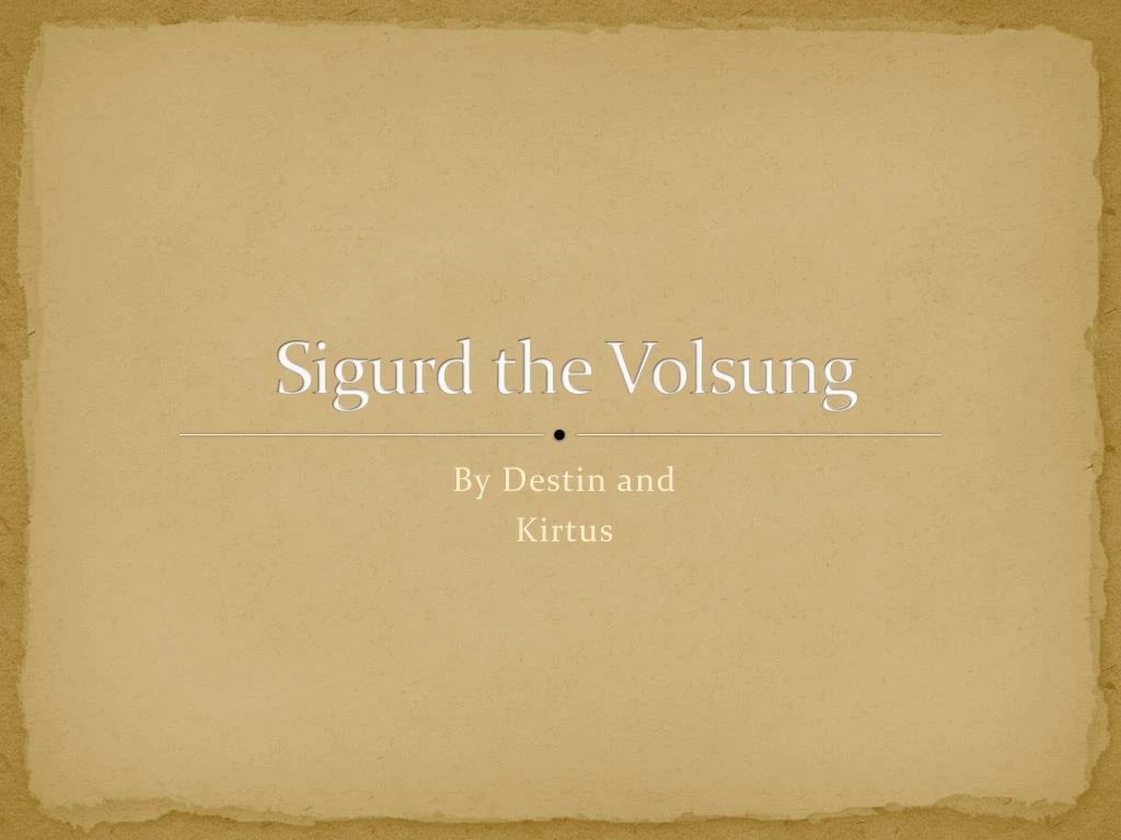 sigurd the volsung