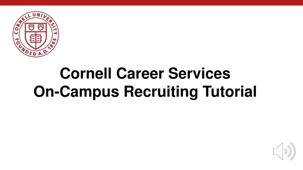 cornell career services on campus recruiting tutorial