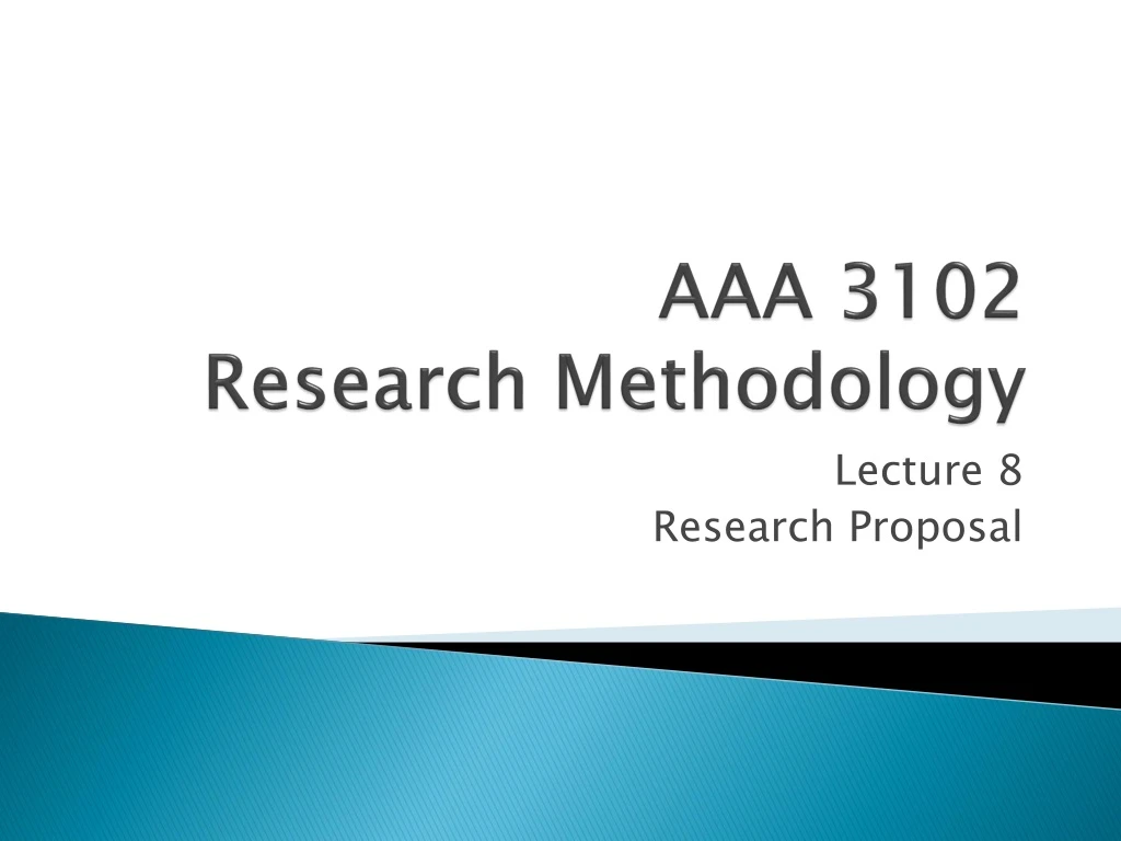 aaa 3102 research methodology