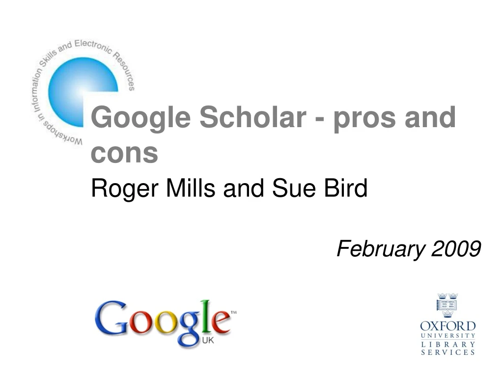 google scholar pros and cons