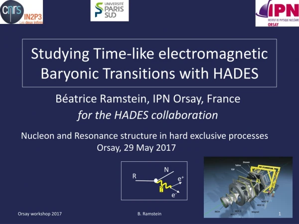 Studying Time-like electromagnetic Baryonic Transitions with HADES