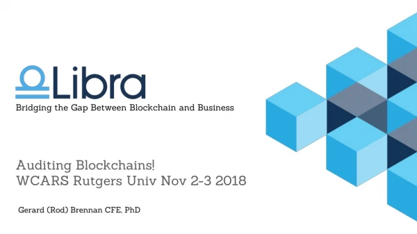 Auditing Blockchains! WCARS Rutgers Univ Nov 2-3 2018