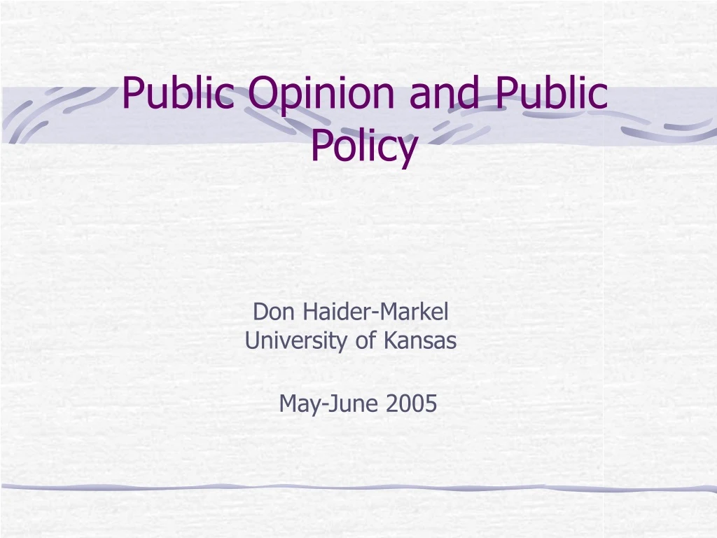 public opinion and public policy