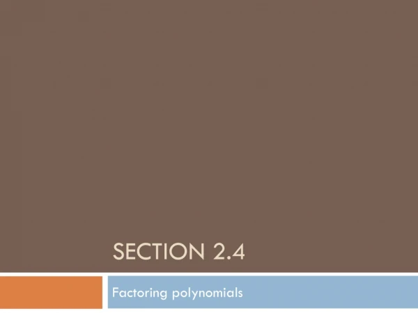 Section 2.4