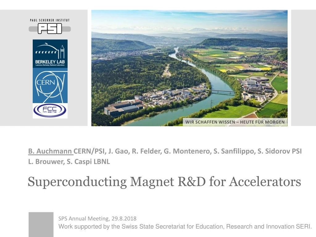 b auchmann cern psi j gao r felder g montenero s sanfilippo s sidorov psi l brouwer s caspi lbnl