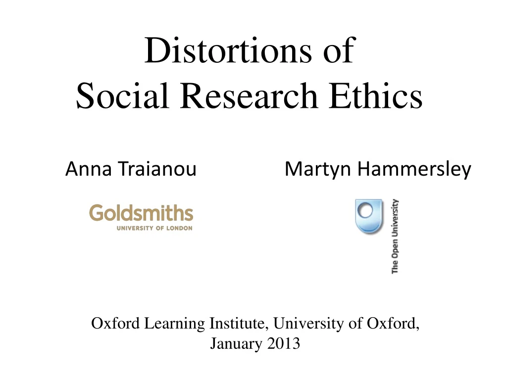 distortions of social research ethics