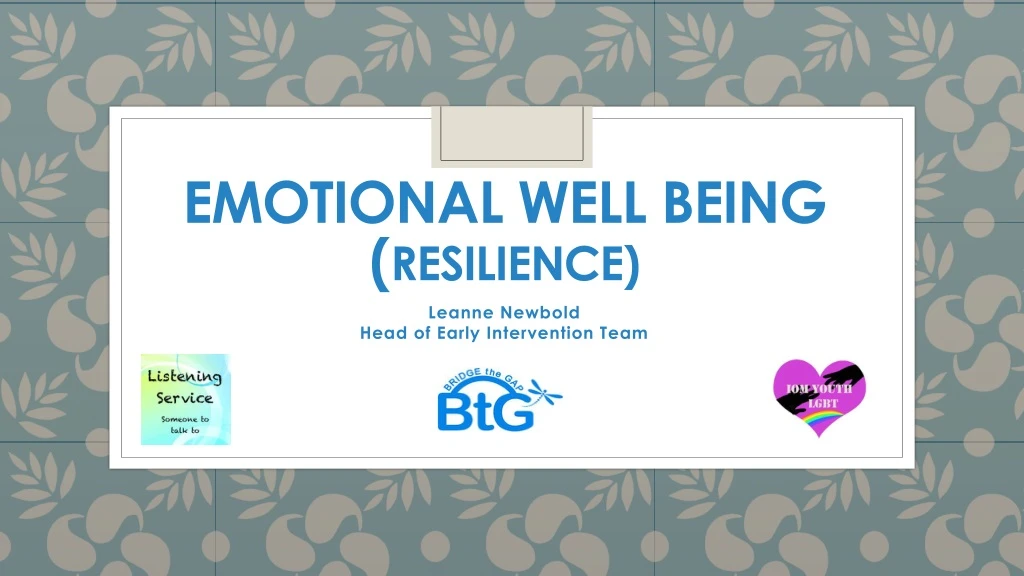 emotional well being resilience