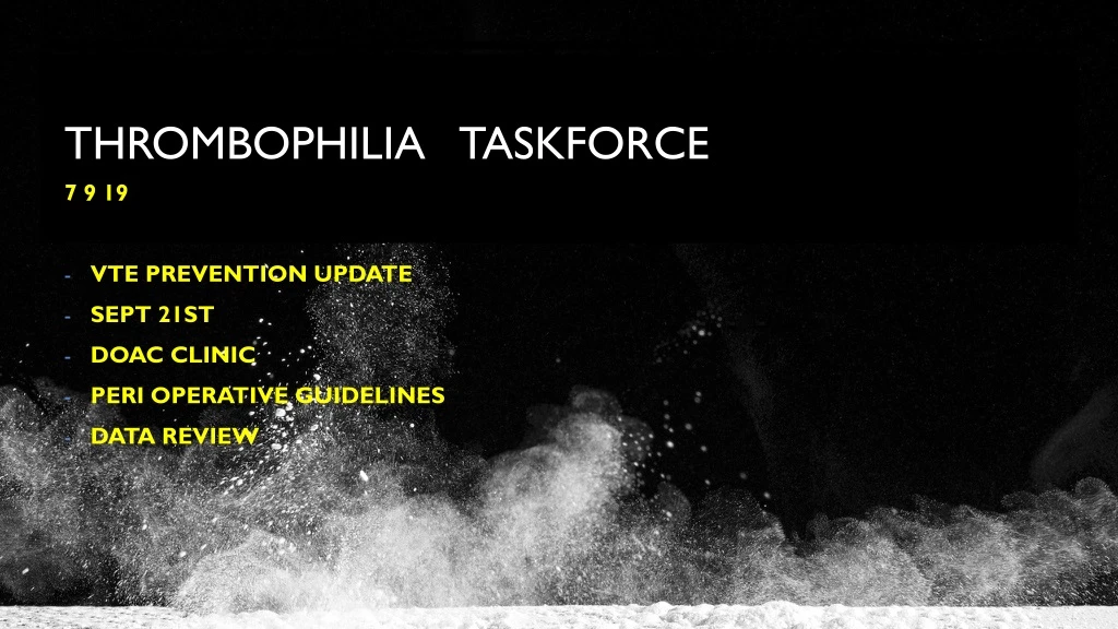 thrombophilia taskforce