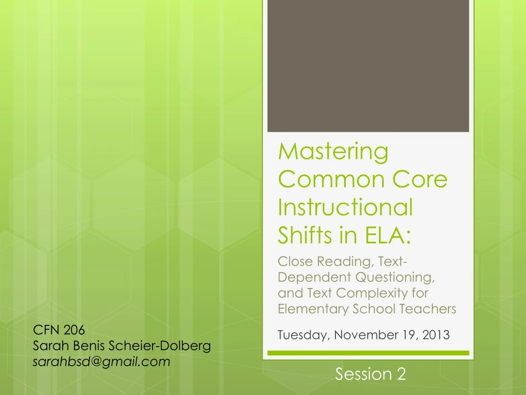 mastering common core instructional shifts in ela