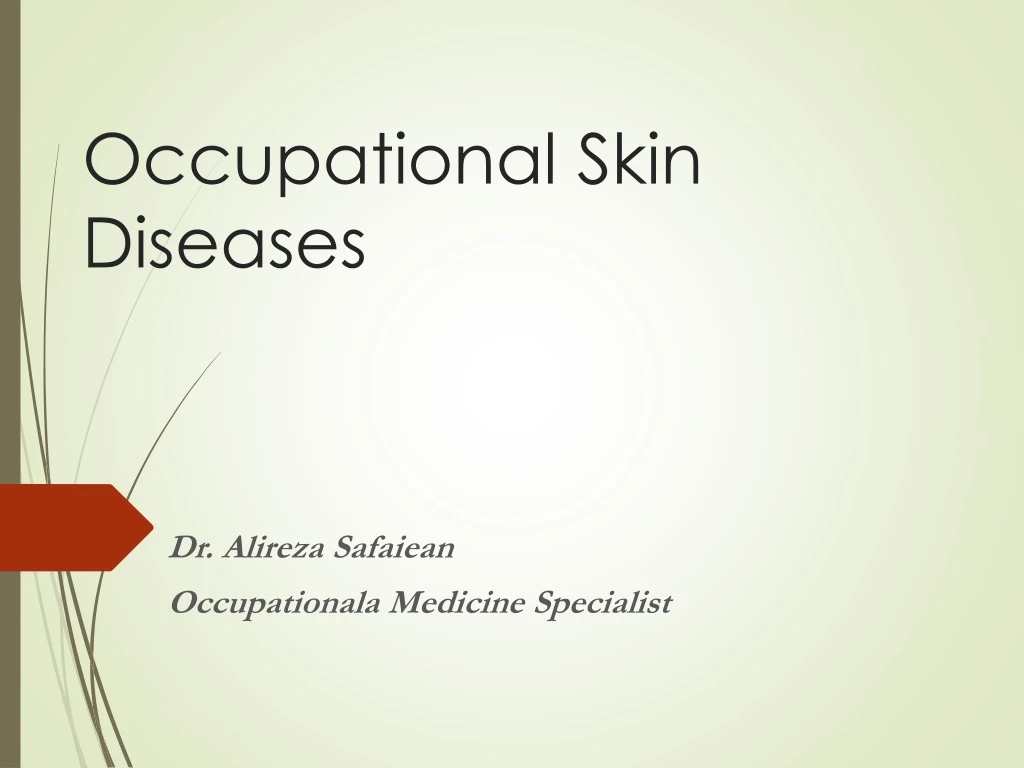 occupational skin diseases