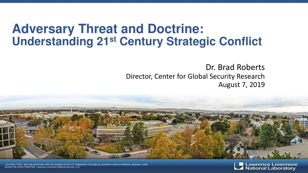 adversary threat and doctrine understanding 21 st century strategic conflict