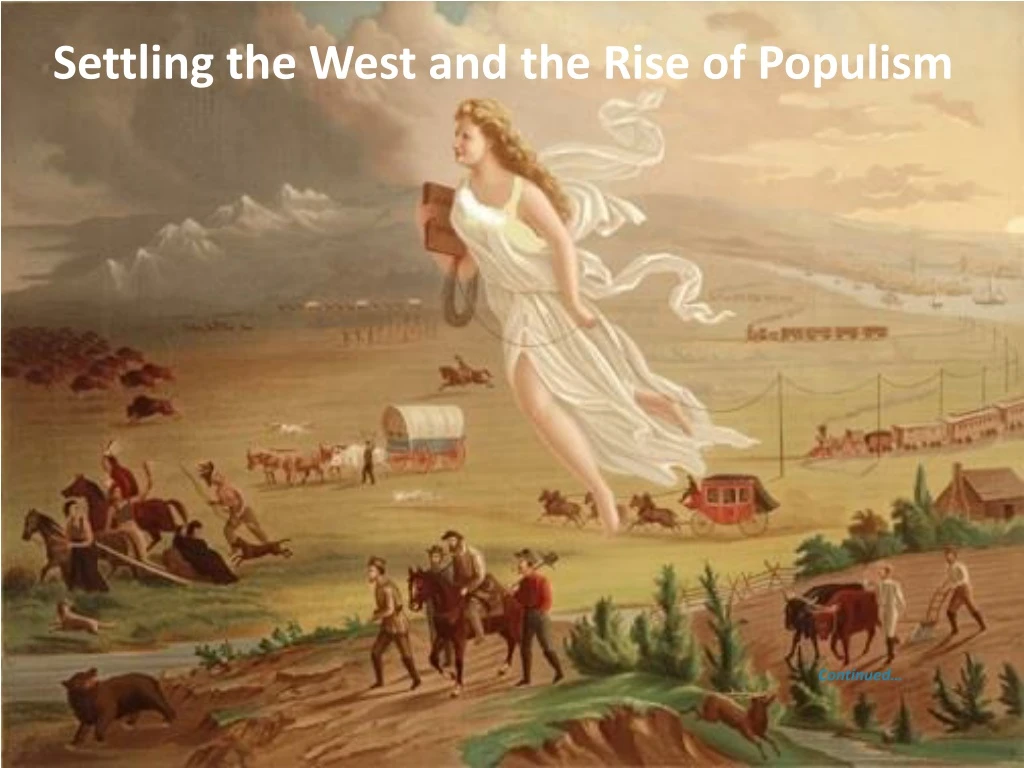 settling the west and the rise of populism