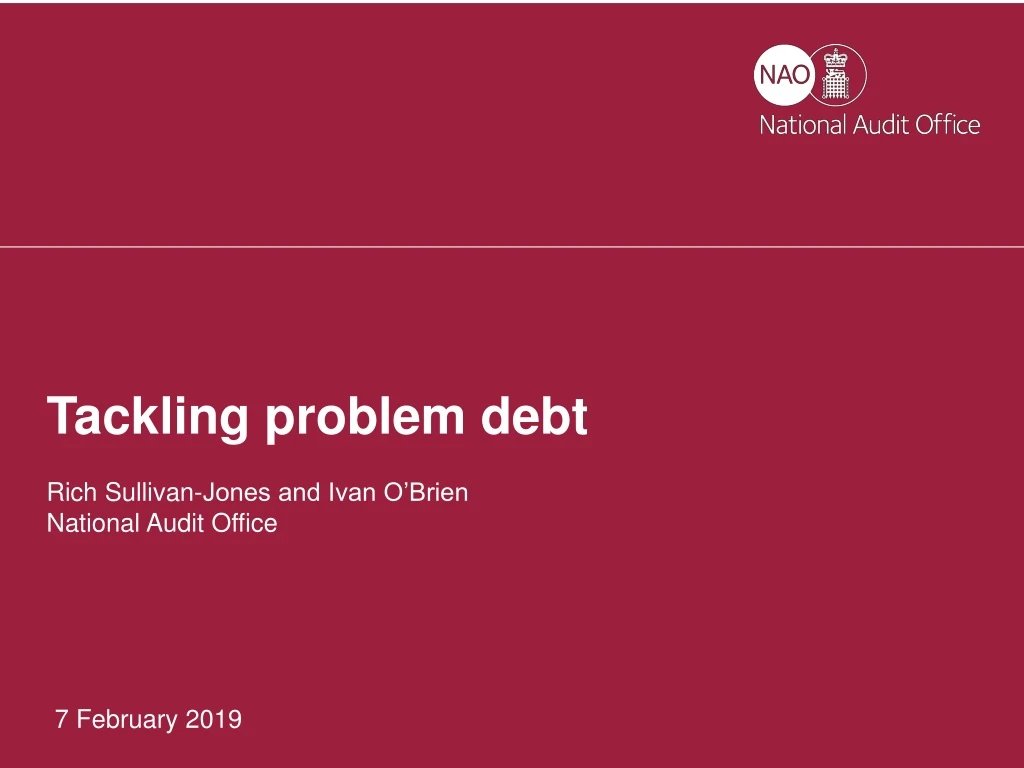 tackling problem debt rich sullivan jones