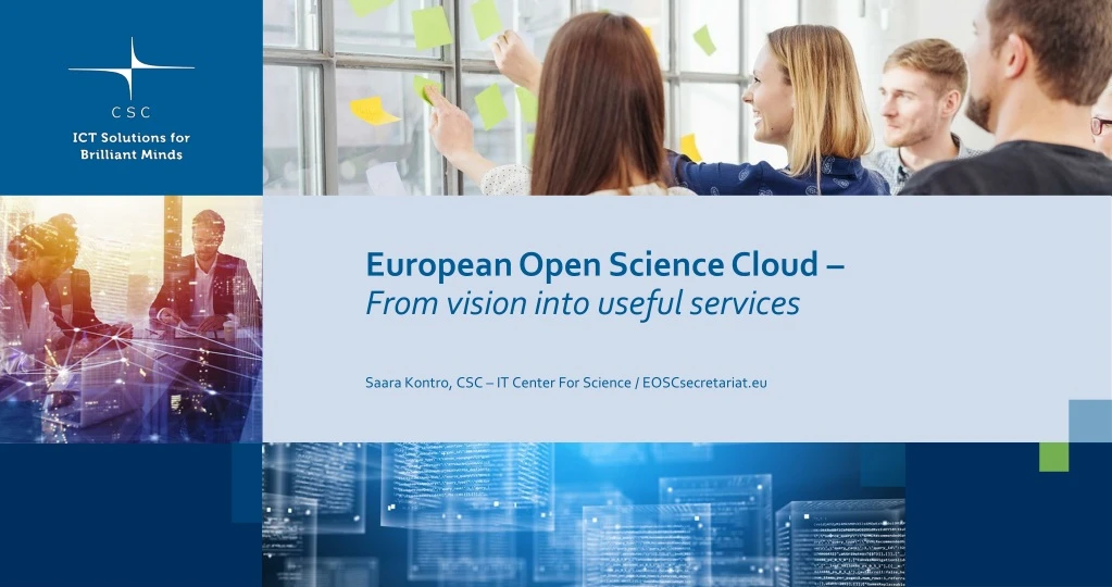 european open science cloud from vision into useful services