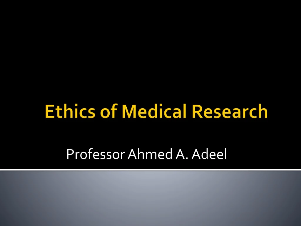 ethics of medical research