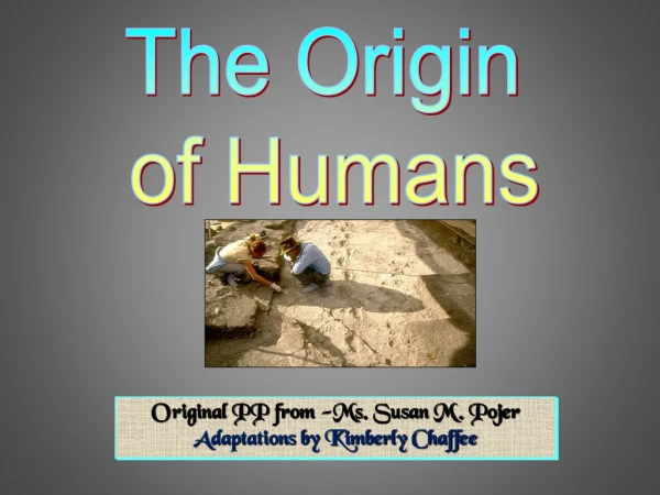 The Origin of Humans