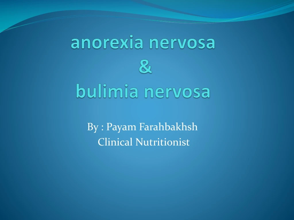 anorexia nervosa bulimia nervosa