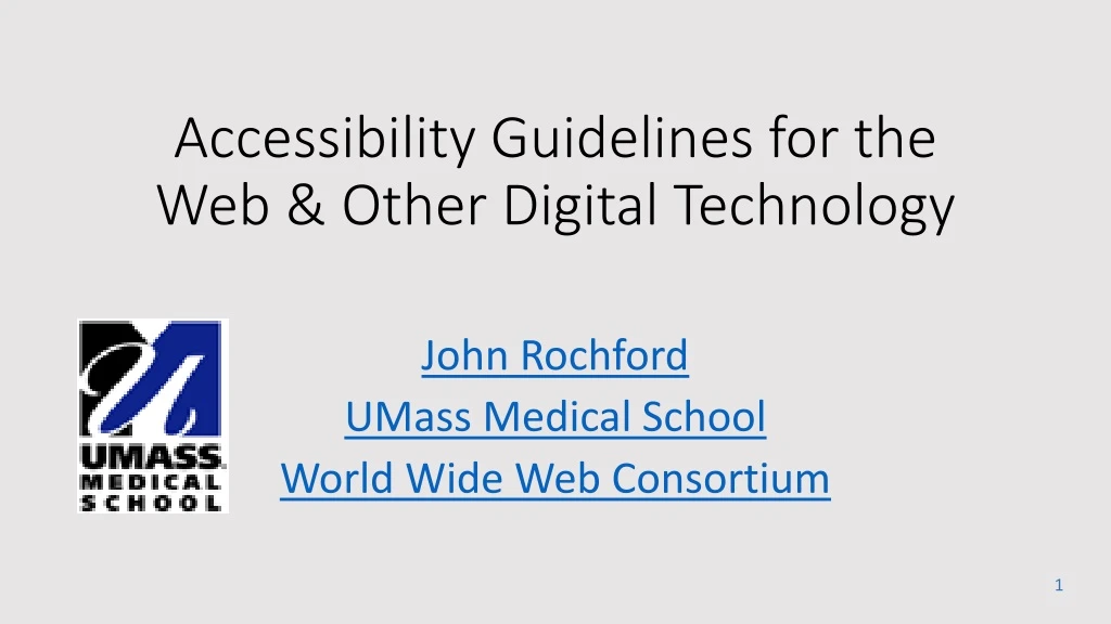 accessibility guidelines for the web other digital technology