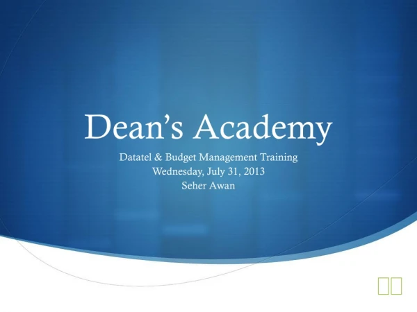 Dean’s Academy