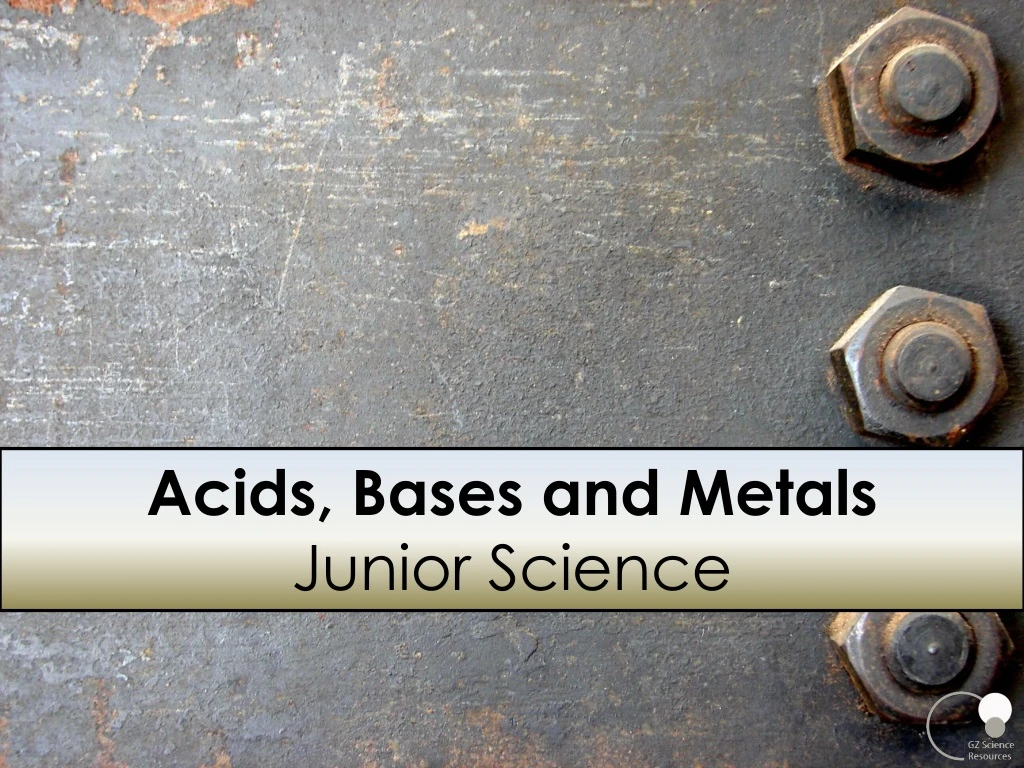 acids bases and metals junior science