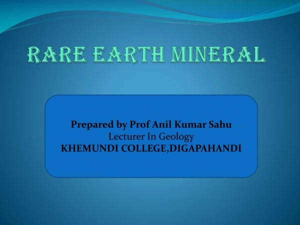Rare earth mineral