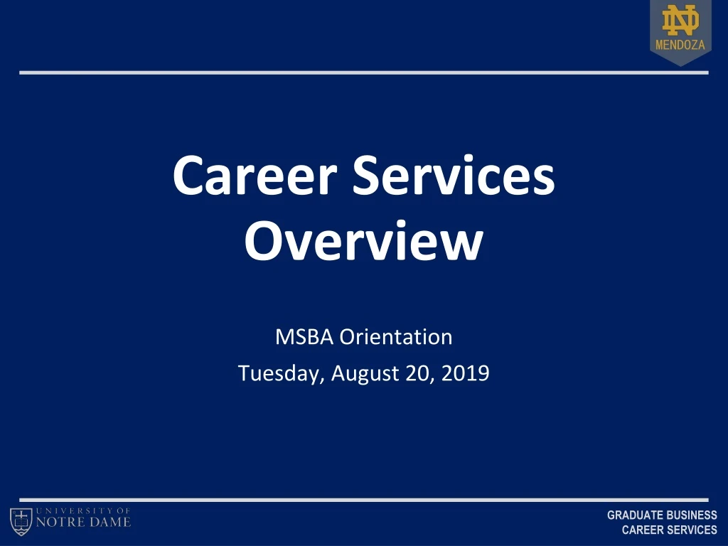 career services overview