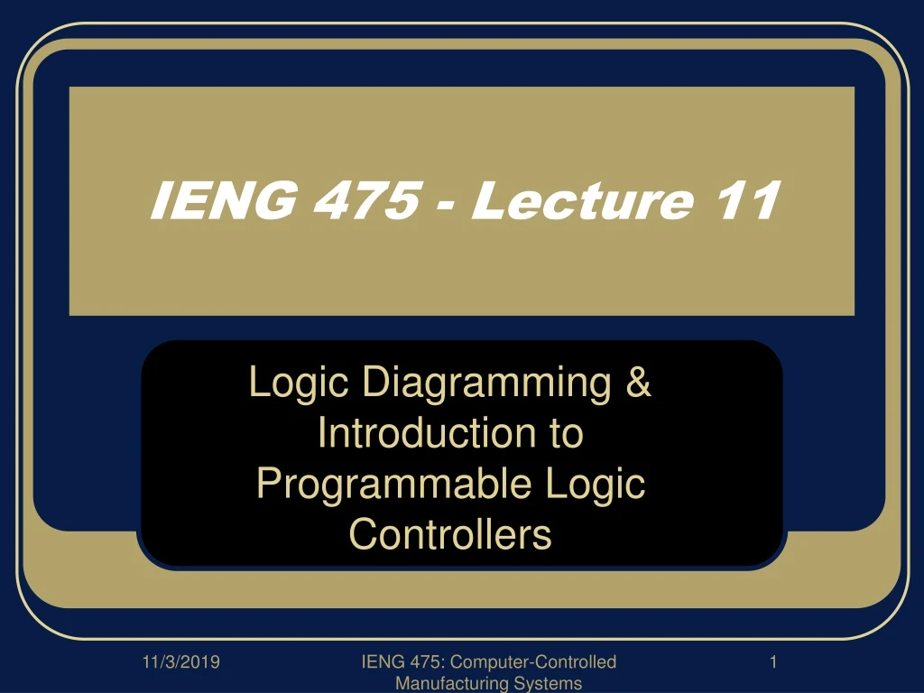 ieng 475 lecture 11