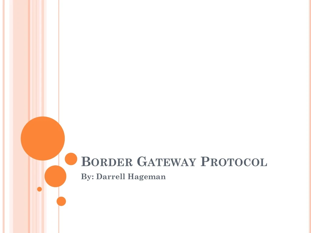 border gateway protocol