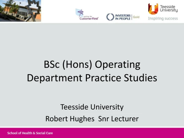 BSc (Hons) Operating Department Practice Studies
