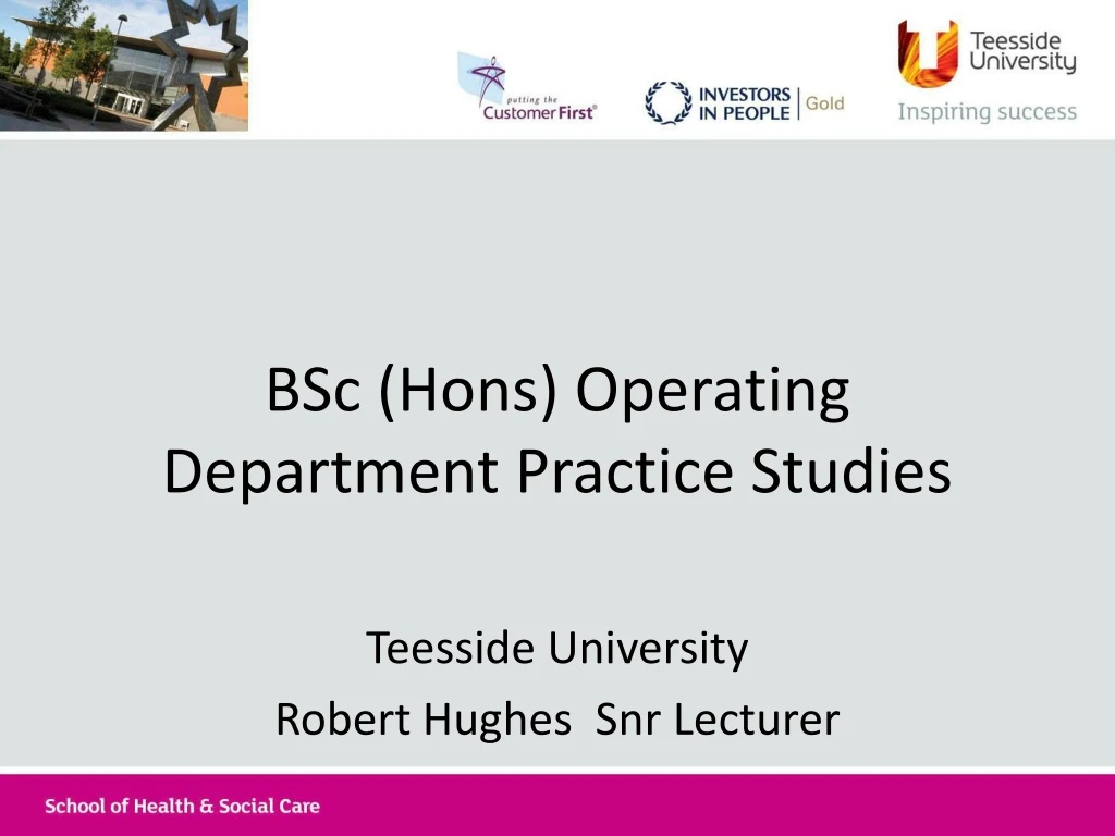 bsc hons operating department practice studies