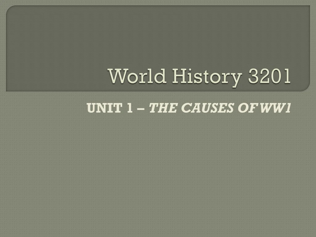 world history 3201