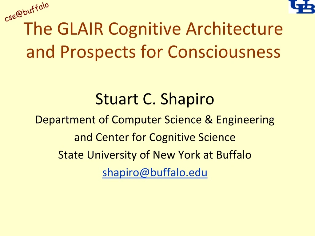 the glair cognitive architecture and prospects for consciousness