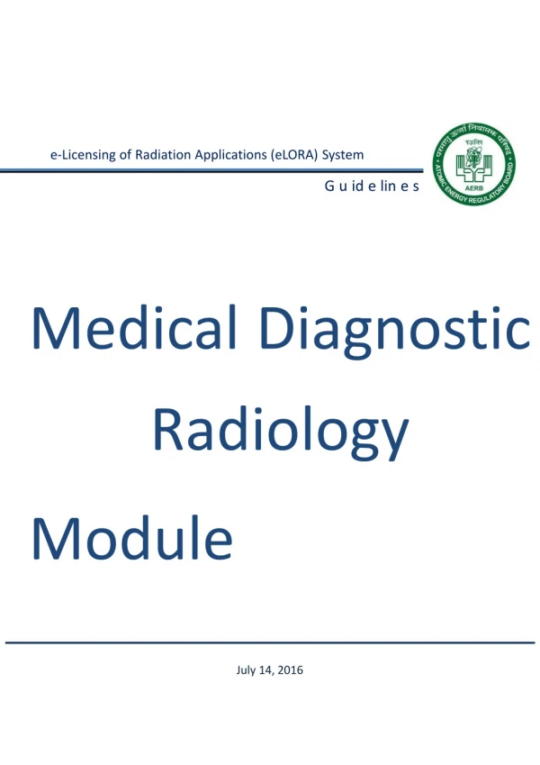 Medical Diagnostic Radiology Module