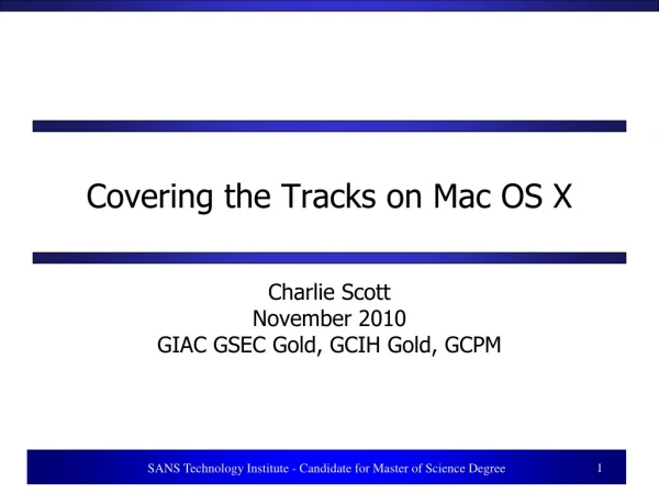 Covering the Tracks on Mac OS X