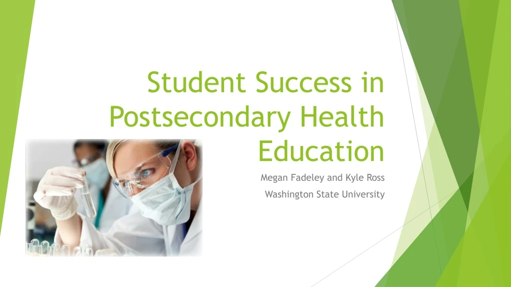 student success in postsecondary health education
