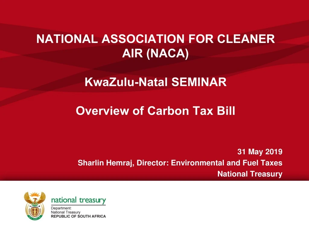 national association for cleaner air naca kwazulu natal seminar overview of carbon tax bill