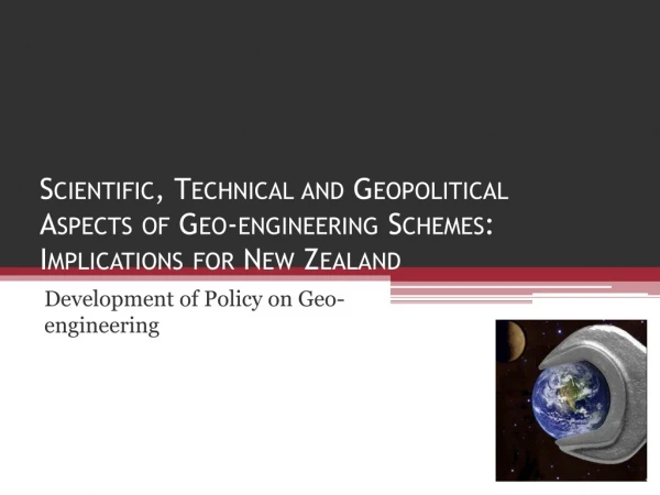 Development of Policy on Geo-engineering