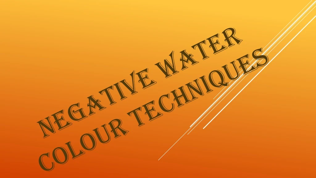 negative water colour techniques